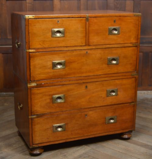 VICTORIAN MAHOGANY CAMPAIGN CHEST - ADDITIONAL PHOTO 2