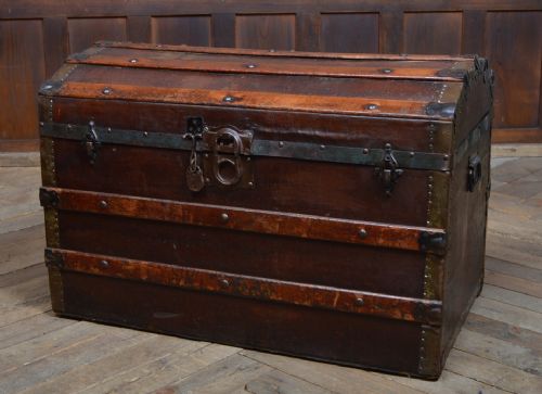 Vintage Canvas Domed Trunk