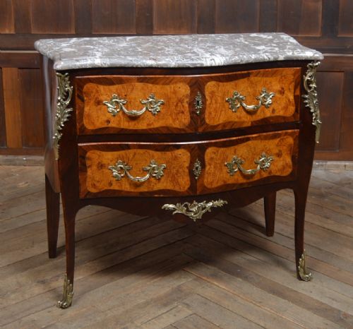 Marble Top Bombe Chest of Drawers