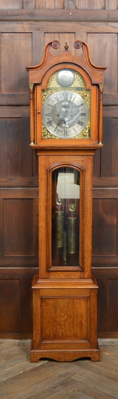 Victorian Oak Grandfather Clock