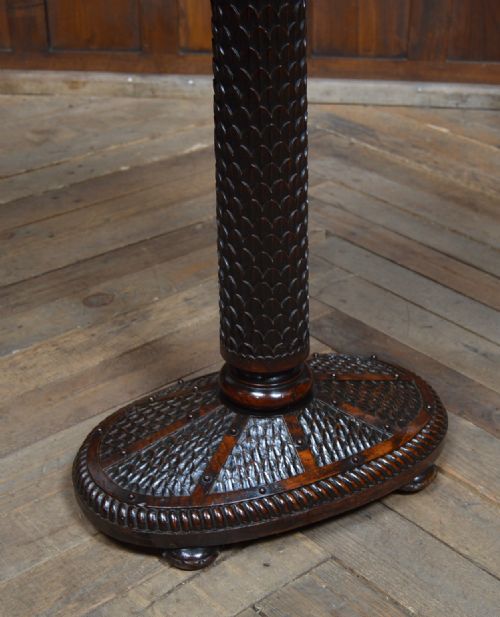 VICTORIAN OAK TEAPOY - ADDITIONAL PHOTO 2