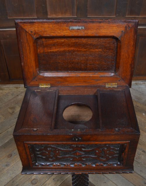 VICTORIAN OAK TEAPOY - ADDITIONAL PHOTO 8