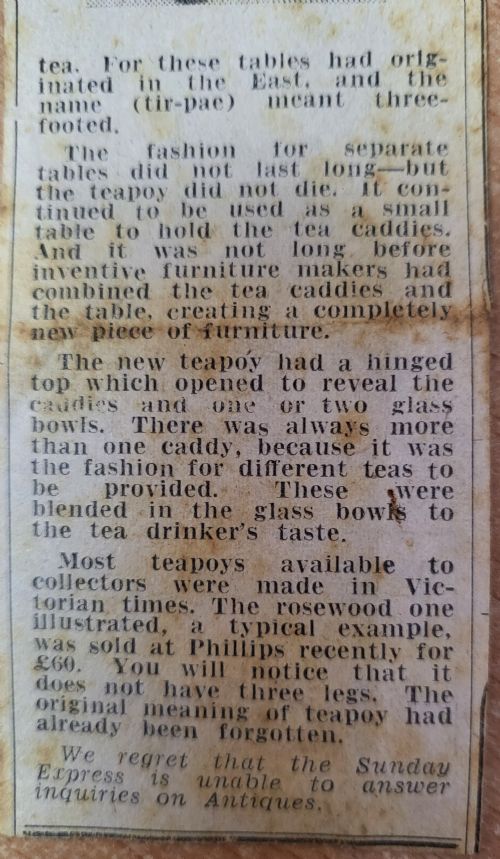 VICTORIAN OAK TEAPOY - ADDITIONAL PHOTO 13