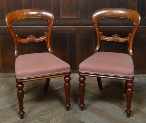 Pair of Victorian Balloon Back Chairs