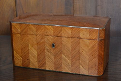 Satin Wood Tea Caddy