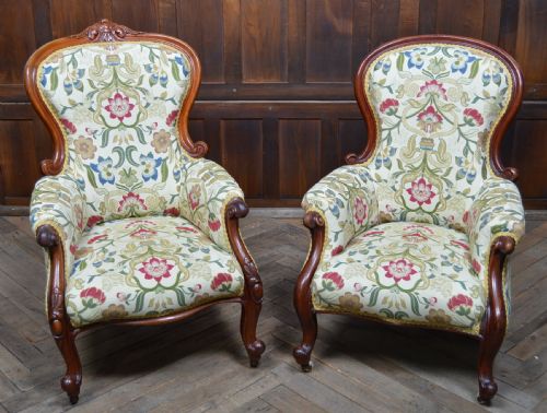 Pair of Victorian Mahogany Parlour Chairs