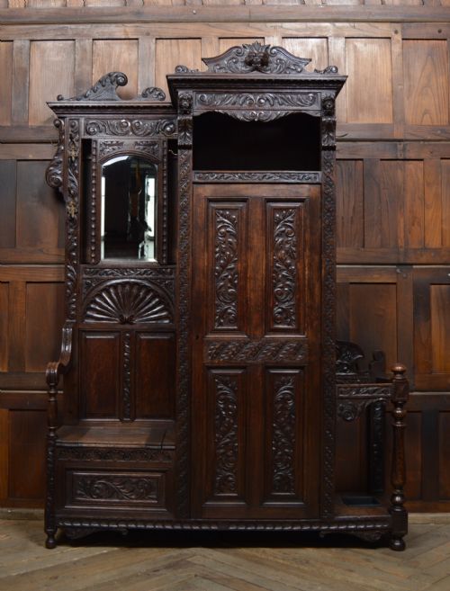 Victorian Oak Hall Stand