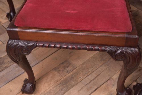 SET OF 8 MAHOGANY CHIPPENDALE STYLE DINING CHAIRS - ADDITIONAL PHOTO 2