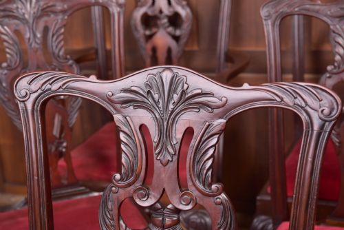 SET OF 8 MAHOGANY CHIPPENDALE STYLE DINING CHAIRS - ADDITIONAL PHOTO 3