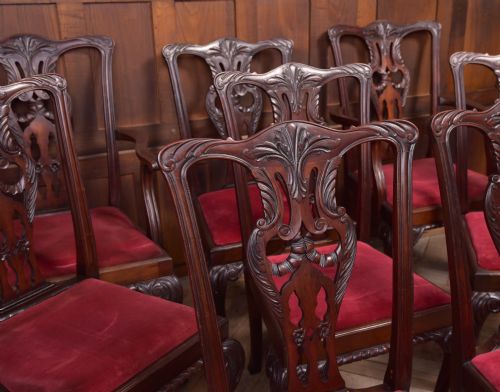 SET OF 8 MAHOGANY CHIPPENDALE STYLE DINING CHAIRS - ADDITIONAL PHOTO 7