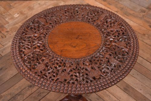 BURMESE CARVED OCCASIONAL TABLE - ADDITIONAL PHOTO 4