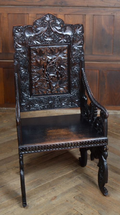 Oriental Hardwood Arm Chair