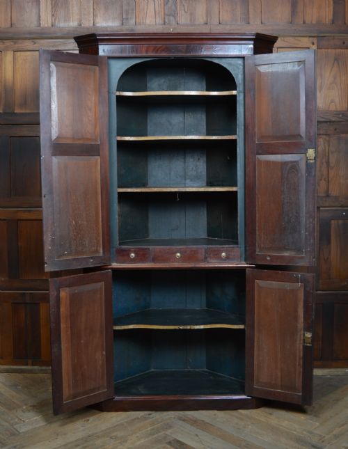 GEORGIAN MAHOGANY COUNTRY HOUSE CORNER CABINET - ADDITIONAL PHOTO 3