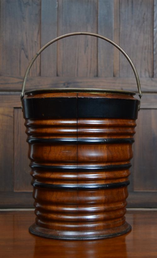 Georgian Fruitwood Peat/ Coal Bucket