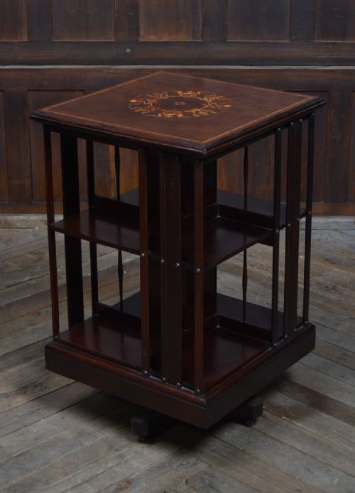 Edwardian Mahogany Revolving Bookcase