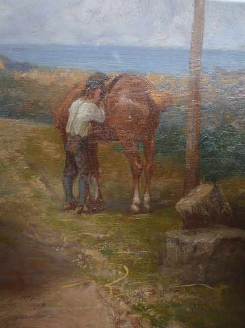 J E WALLER THE CAVALIERS REST OIL PAINTING - ADDITIONAL PHOTO 11