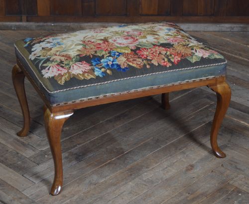 Edwardian Floral Stool