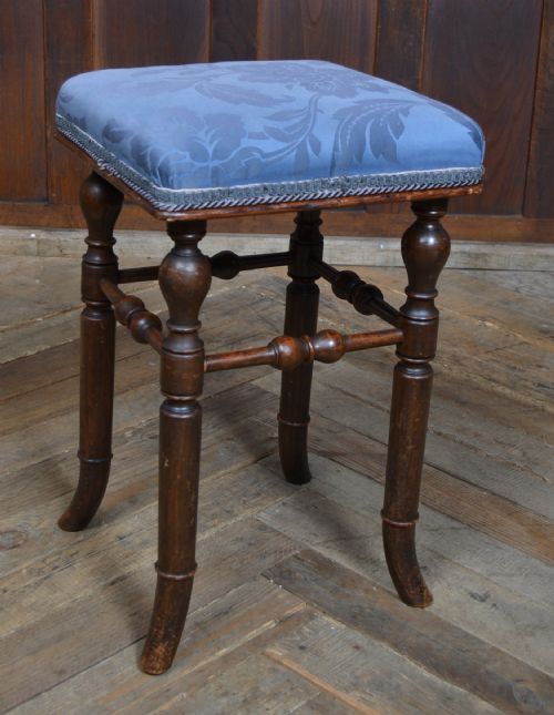 Victorian Brooks Mahogany Dressing Table Stool