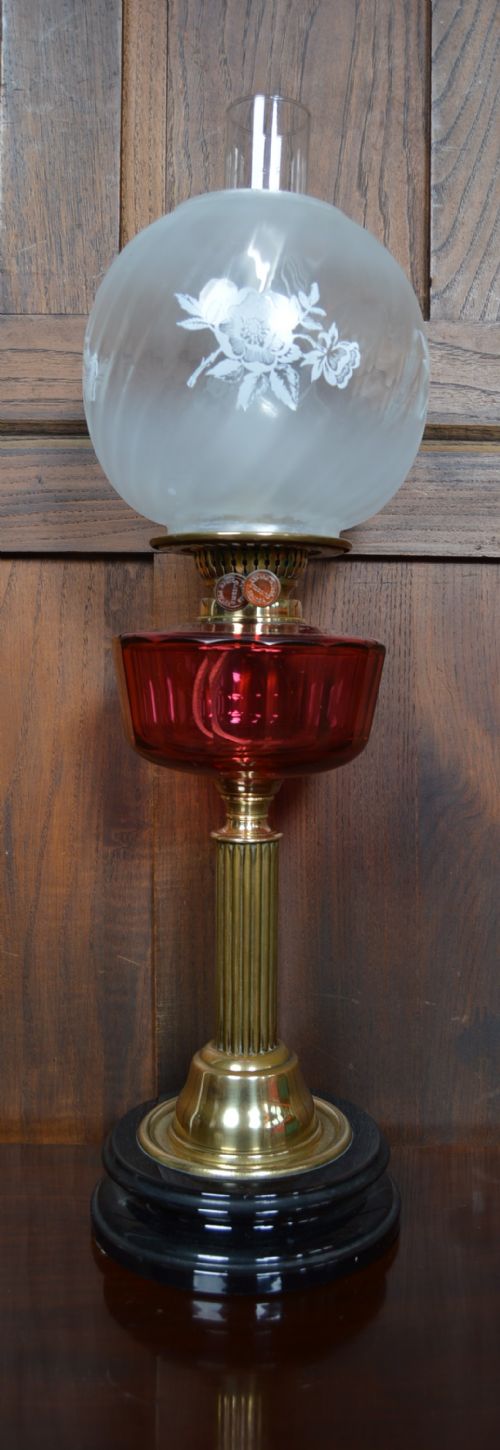 Victorian Brass Oil/ Paraffin Lamp