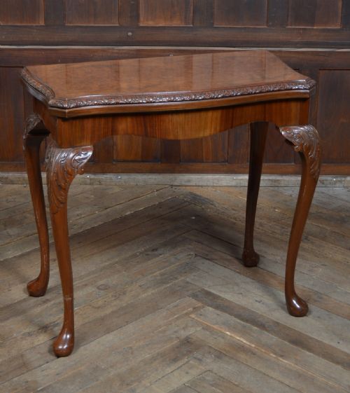 WALNUT FOLDOVER GAMES TABLE - ADDITIONAL PHOTO 1
