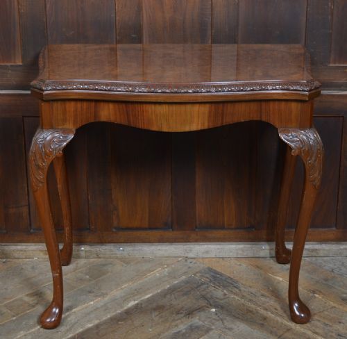 WALNUT FOLDOVER GAMES TABLE - ADDITIONAL PHOTO 4