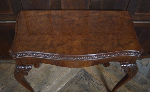 WALNUT FOLDOVER GAMES TABLE - ADDITIONAL PHOTO 6