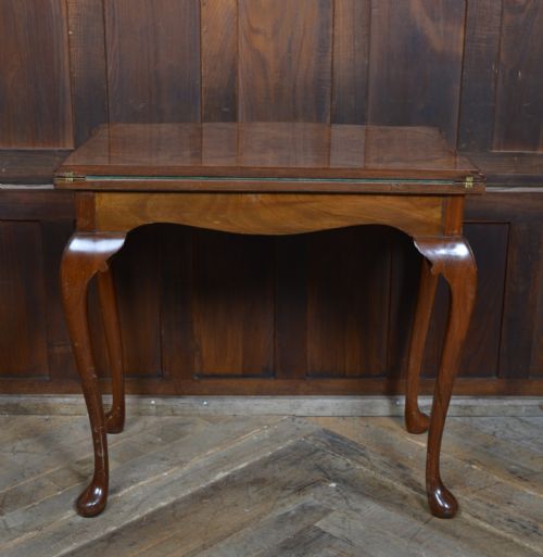 WALNUT FOLDOVER GAMES TABLE - ADDITIONAL PHOTO 7