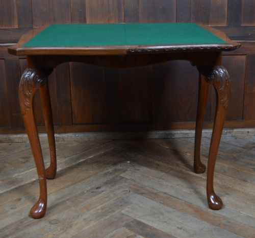 WALNUT FOLDOVER GAMES TABLE - ADDITIONAL PHOTO 12