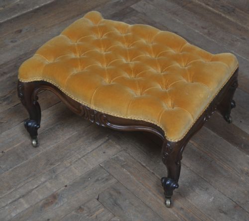 VICTORIAN BUTTONED STOOL - ADDITIONAL PHOTO 2