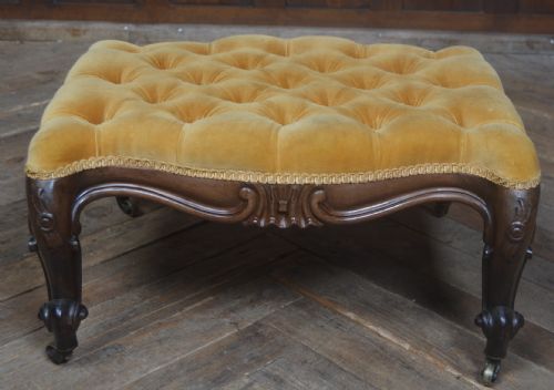 VICTORIAN BUTTONED STOOL - ADDITIONAL PHOTO 5
