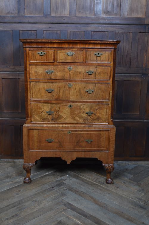 GEORGIAN WALNUT CHEST ON STAND - ADDITIONAL PHOTO 10