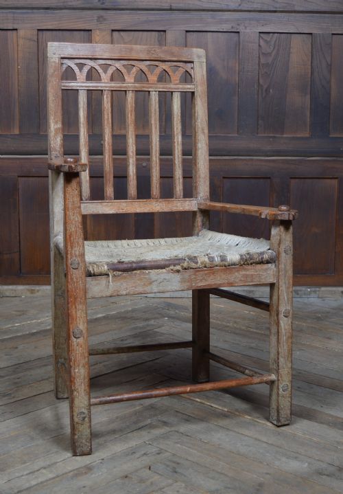 SCOTTISH OAK CROFTER CHAIR - ADDITIONAL PHOTO 1