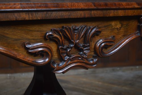 VICTORIAN ROSEWOOD FOLDOVER CARD TABLE - ADDITIONAL PHOTO 2