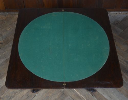 VICTORIAN ROSEWOOD FOLDOVER CARD TABLE - ADDITIONAL PHOTO 8