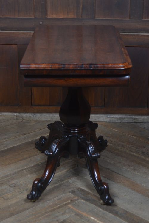 VICTORIAN ROSEWOOD FOLDOVER CARD TABLE - ADDITIONAL PHOTO 12
