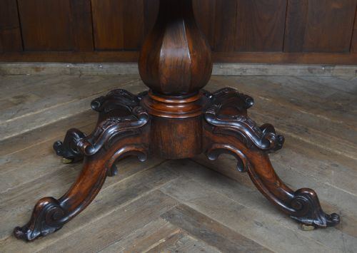 VICTORIAN ROSEWOOD FOLDOVER CARD TABLE - ADDITIONAL PHOTO 14