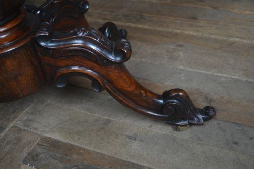 VICTORIAN ROSEWOOD FOLDOVER CARD TABLE - ADDITIONAL PHOTO 15