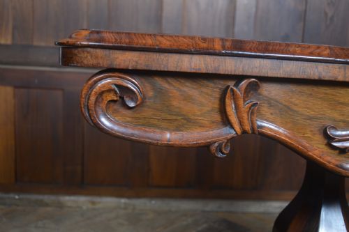 VICTORIAN ROSEWOOD FOLDOVER CARD TABLE - ADDITIONAL PHOTO 17