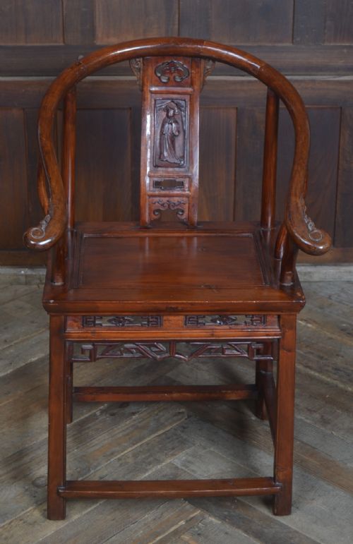 CHINESE LACQUERED ARM CHAIR