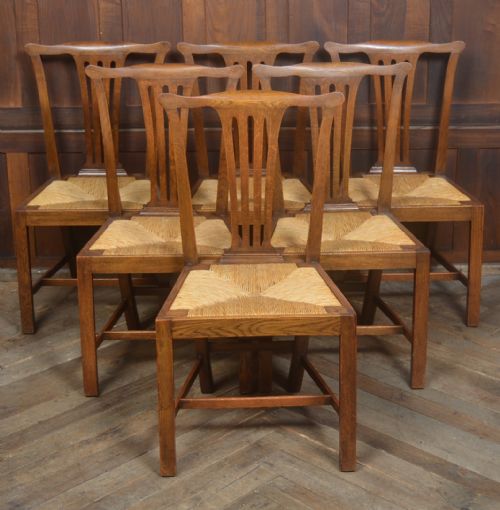 Edwardian Set of 6 Chippendale Style Chairs
