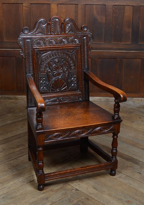 Edwardian Oak Arm Chair