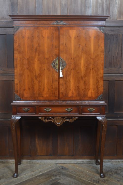 Walnut Office Cabinet on Stand