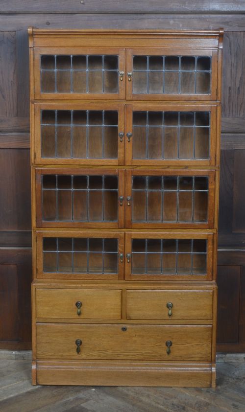 Edwardian Oak Minty Sectional Bookcase