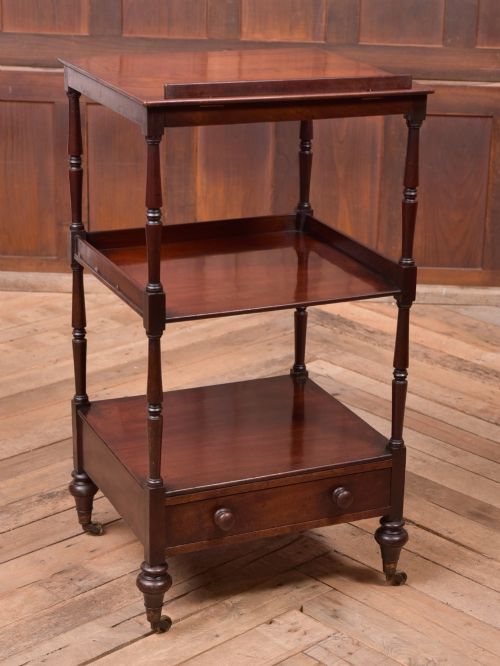 Victorian 3 Tier Mahogany What Not / Music Stand