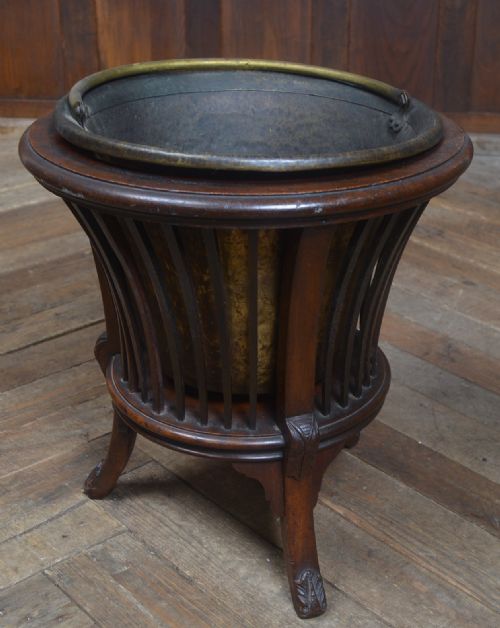 Edwardian Mahogany Planter / Peat Bucket