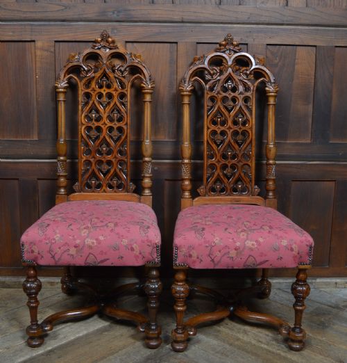 Victorian Walnut Hall Chairs