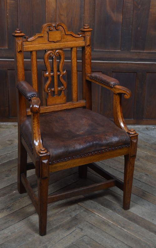 Victorian Oak Arm Chair