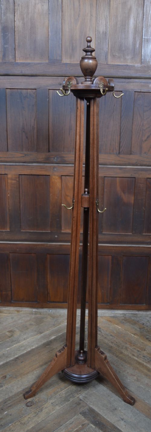 EDWARDIAN OAK COAT HAT STAND - ADDITIONAL PHOTO 4