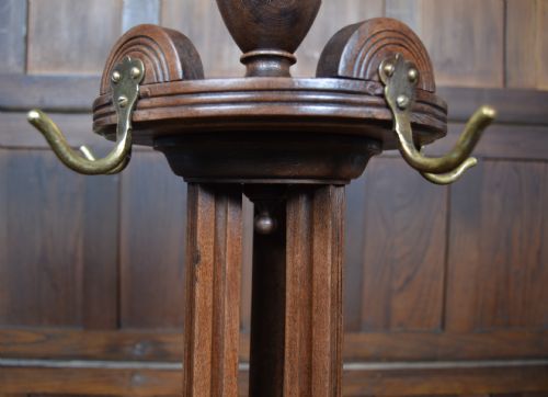 EDWARDIAN OAK COAT HAT STAND - ADDITIONAL PHOTO 8