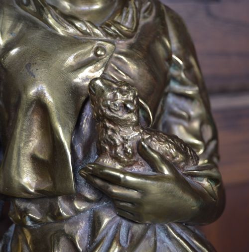 PIERRE LOUIS DTRIER BRONZE SHEPHERDESS - ADDITIONAL PHOTO 1